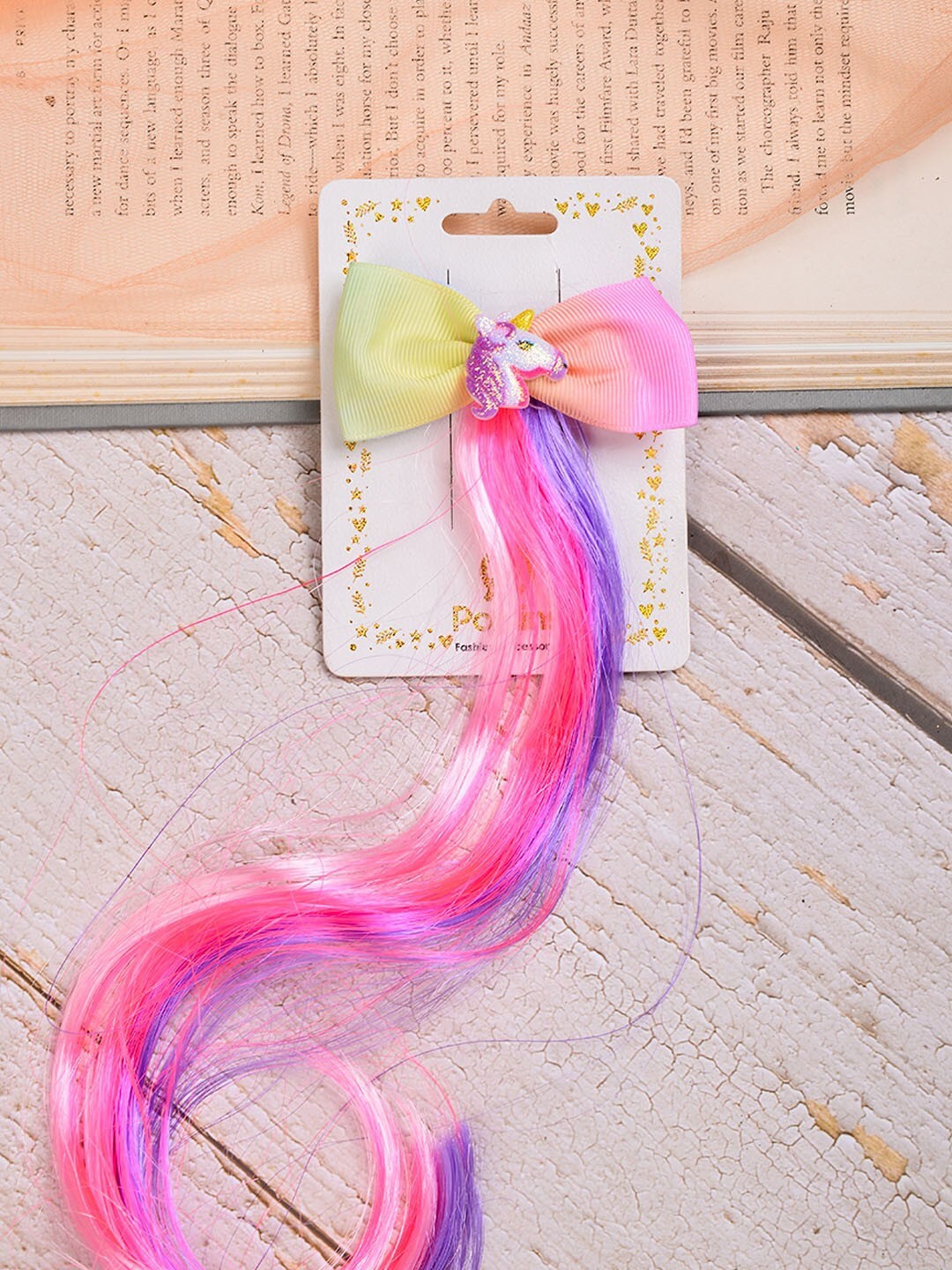 

POPLINS Girls Pink & Purple Alligator Hair Clip