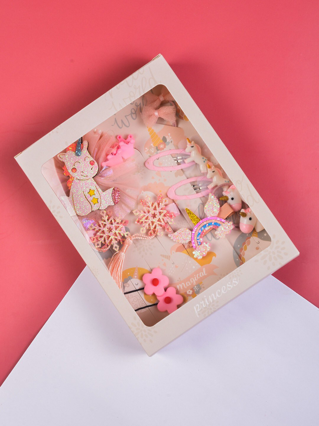 

POPLINS Girls Set of 13 Pink Alligator Hair Clips