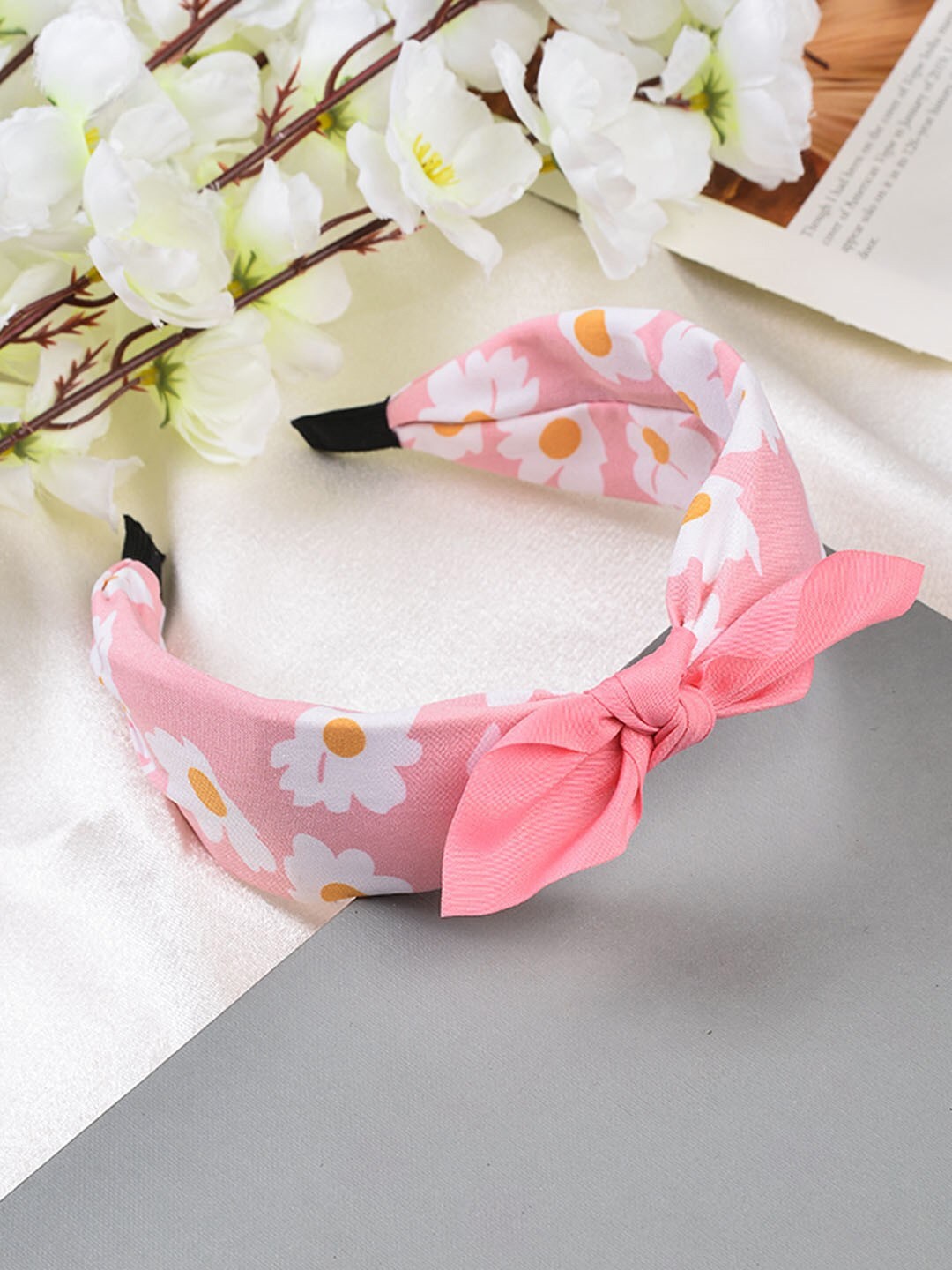 

POPLINS Girls Pink & White Hairband