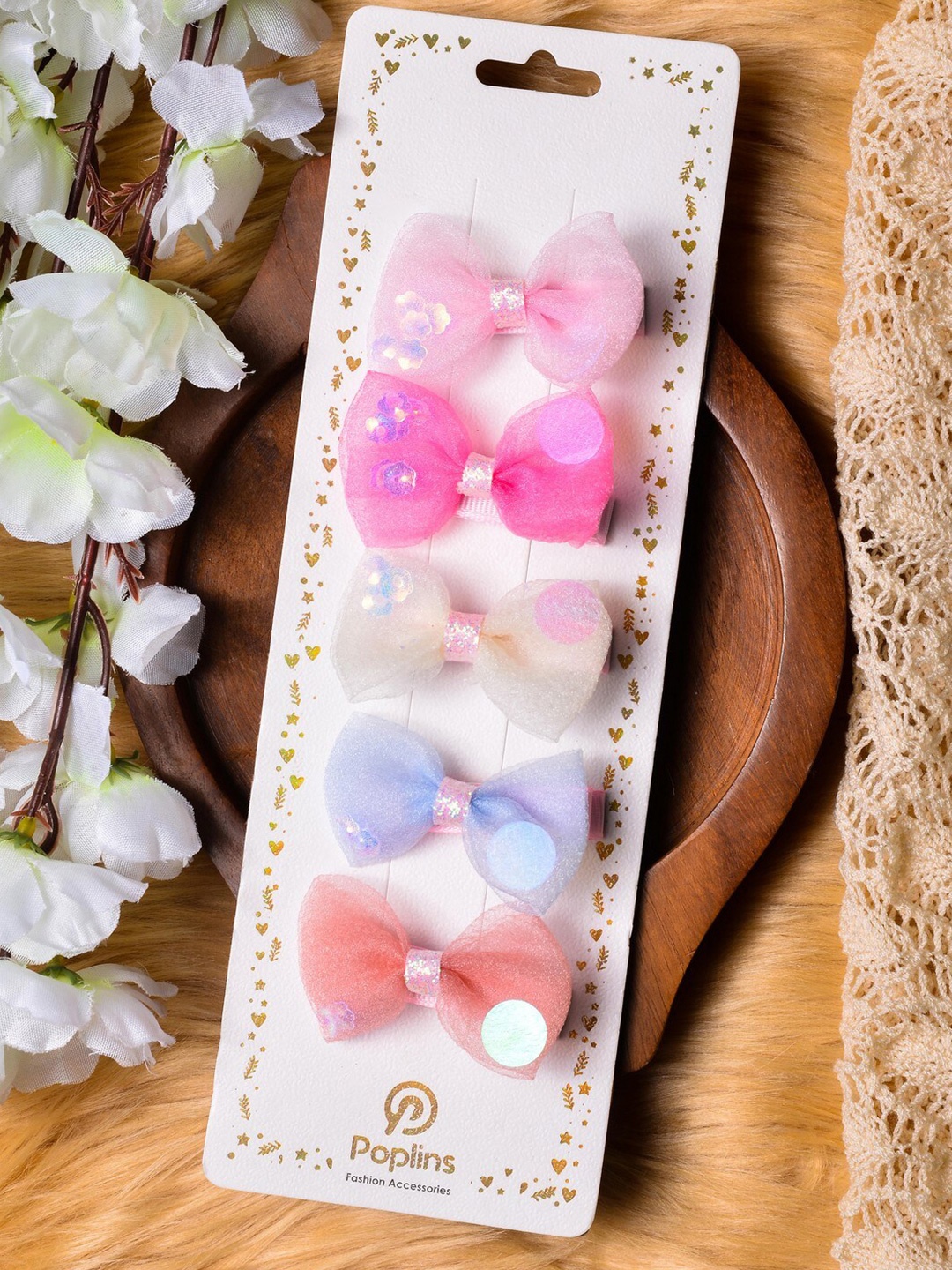 

POPLINS Girls Multicoloured Set of 5 Alligator Hair Clips, Multi