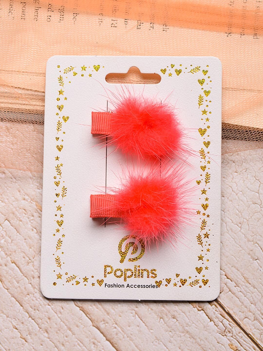 

POPLINS Girls Red Set of 2 Alligator Hair Clips