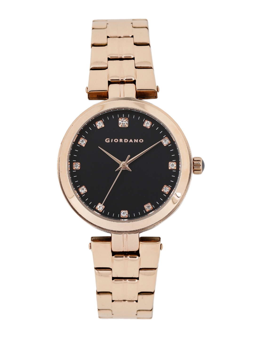 

GIORDANO Women Black Embellished Analogue Watch FA2044-33