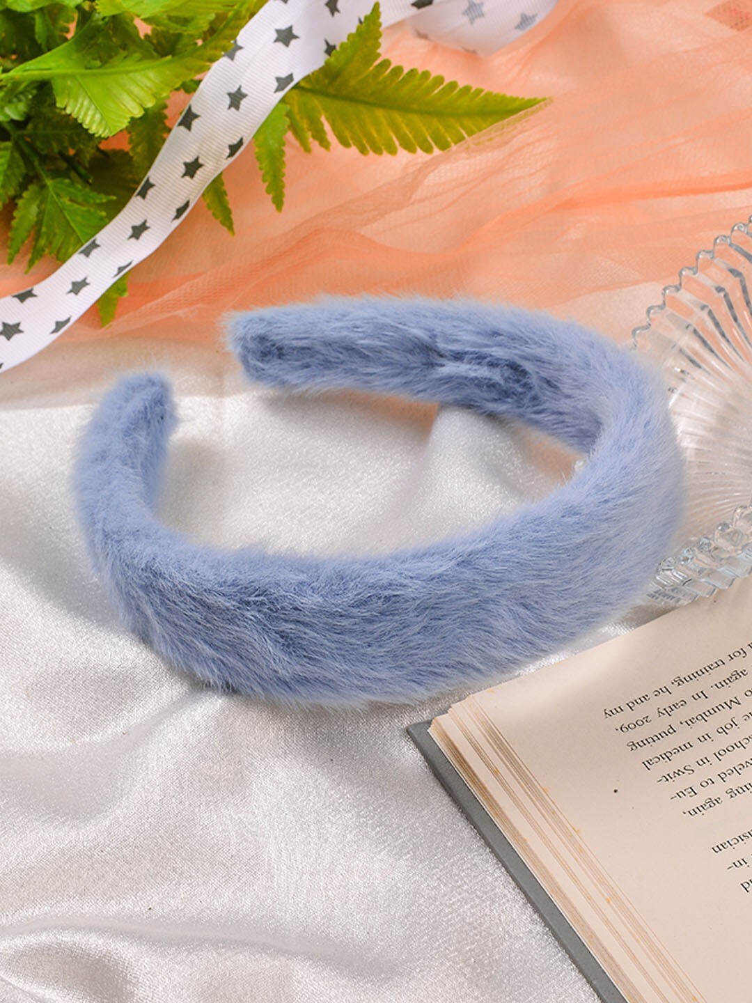 

POPLINS Girls Blue Fur Hairband