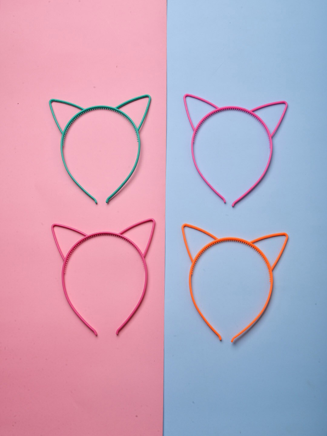 

POPLINS Girls Set of 4 Multicoloured Cat Ears Hairbands, Multi