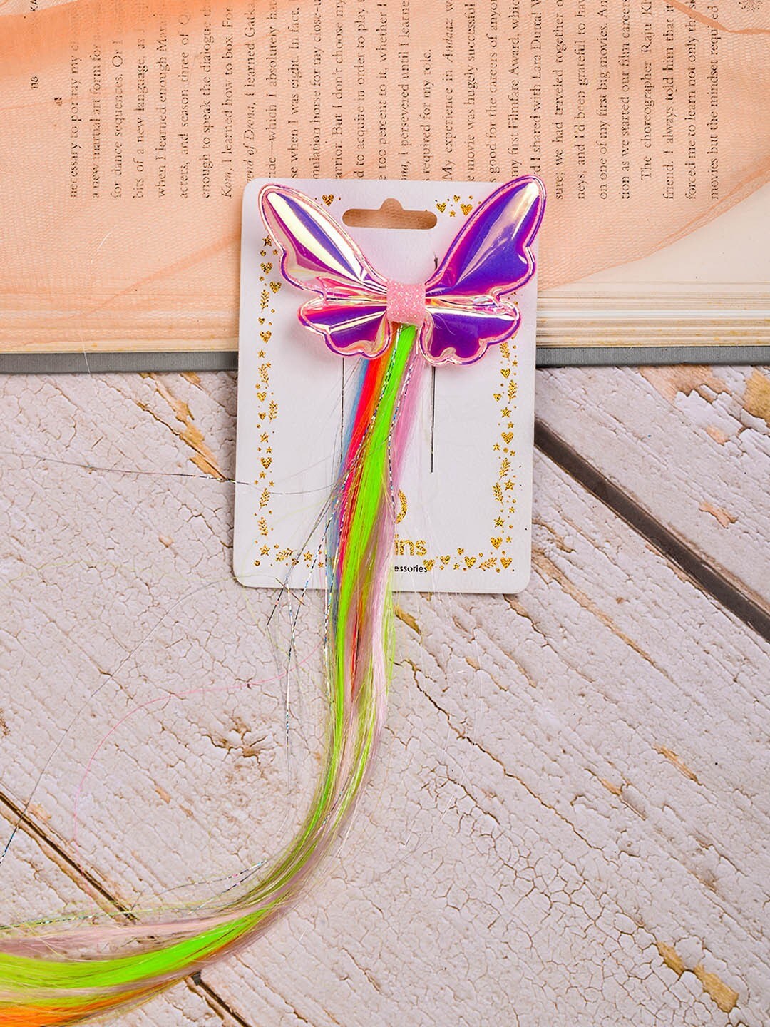 

POPLINS Girls Green & Violet Alligator Hair Clip