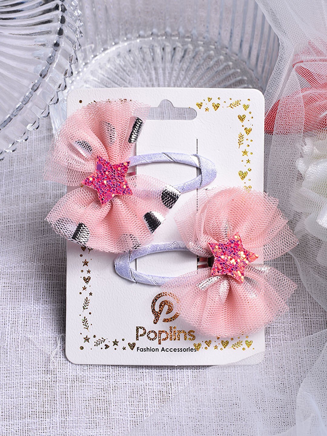 

POPLINS Girls Pink Set of 2 Alligator Hair Clips