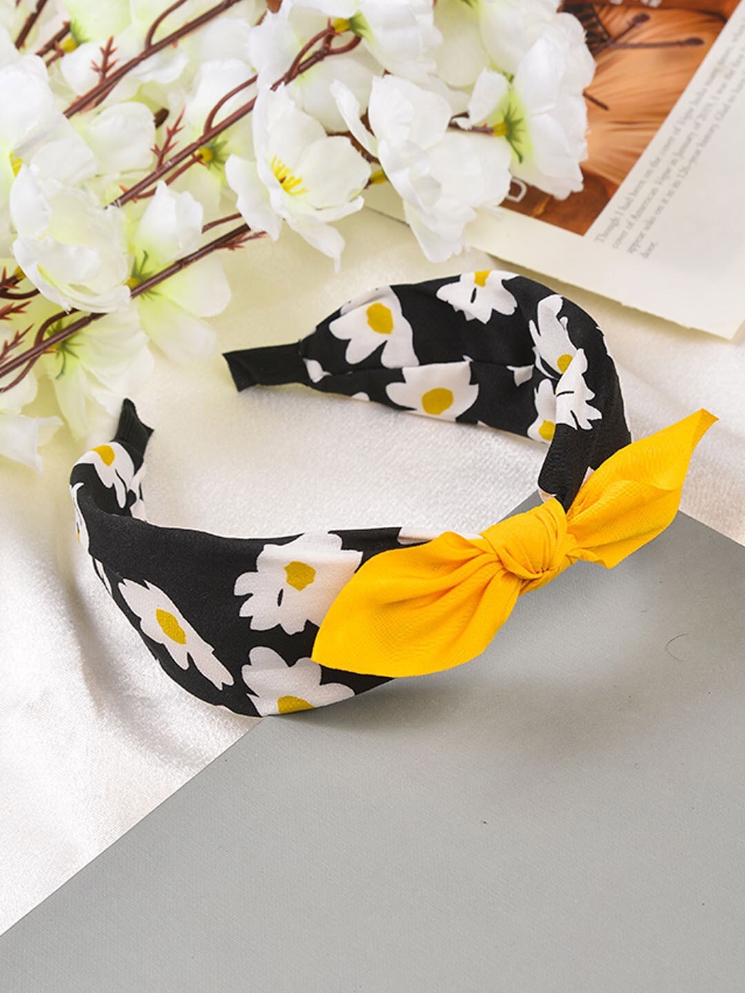 

POPLINS Girls Black & Yellow Hairband
