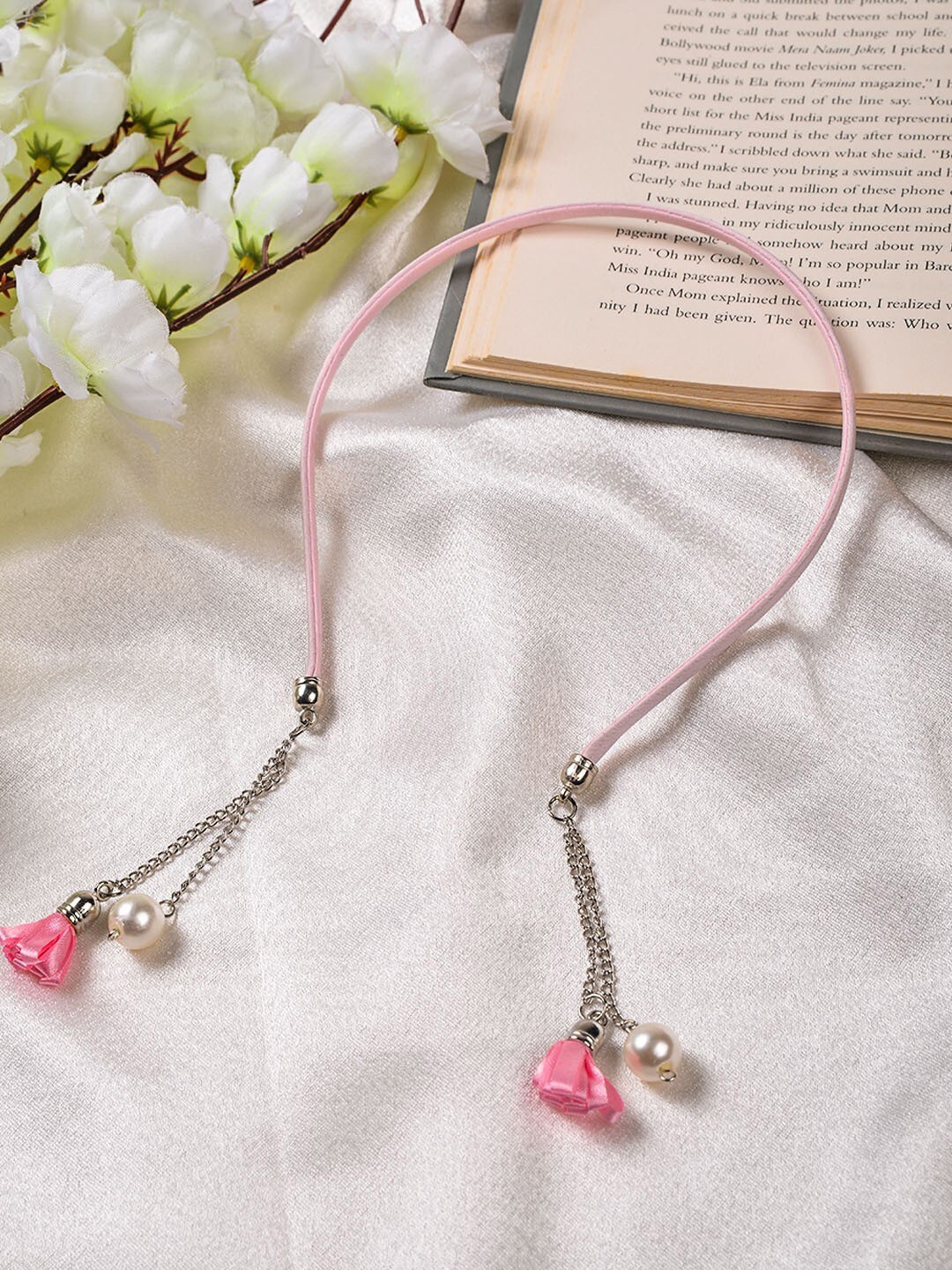 

POPLINS Girls Pink & Silver-Toned Hairband