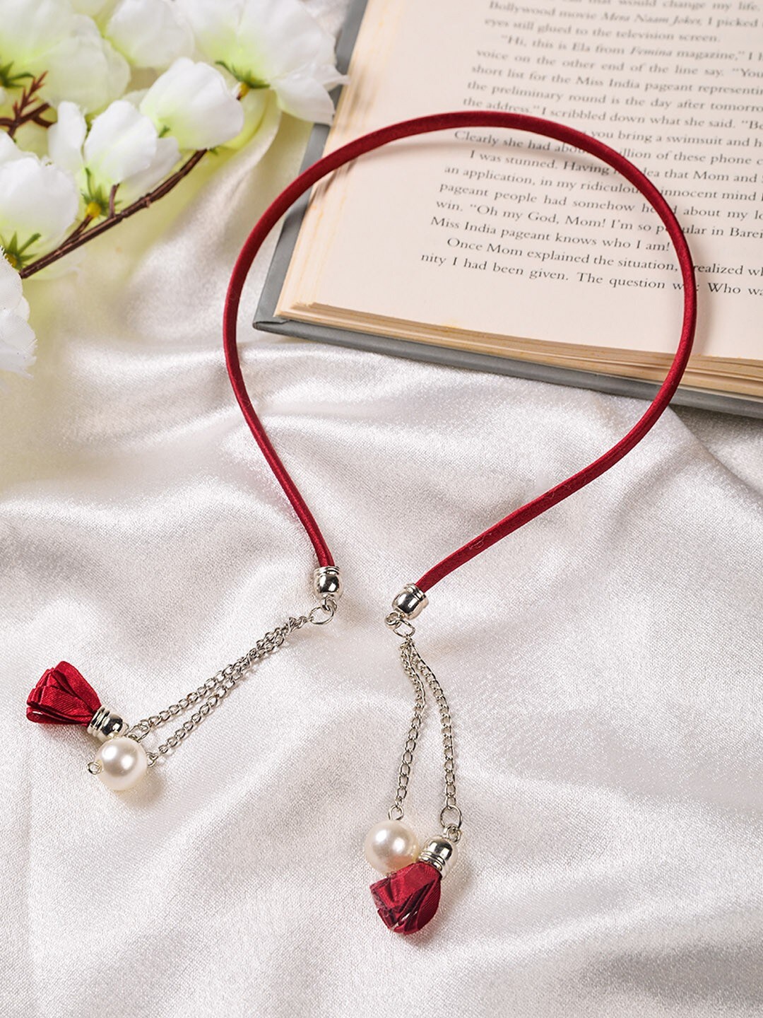 

POPLINS Girls Maroon Beaded Hairband