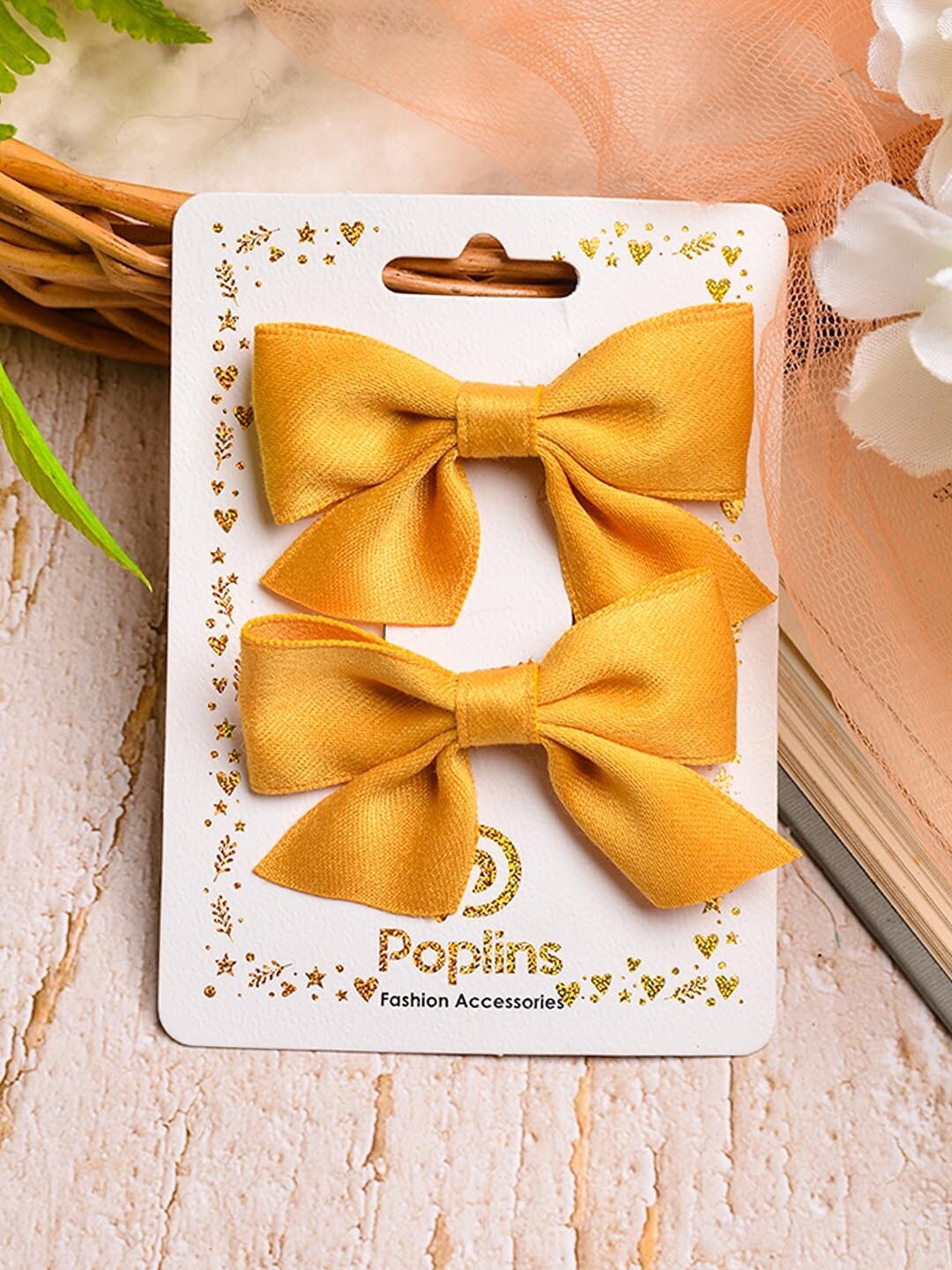 

POPLINS Girls Yellow Set of 2 Alligator Hair Clips