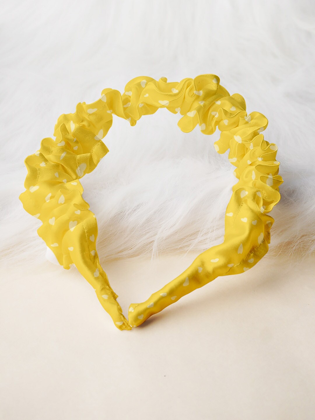 

Ferosh Women Yellow & White Printed Hairband