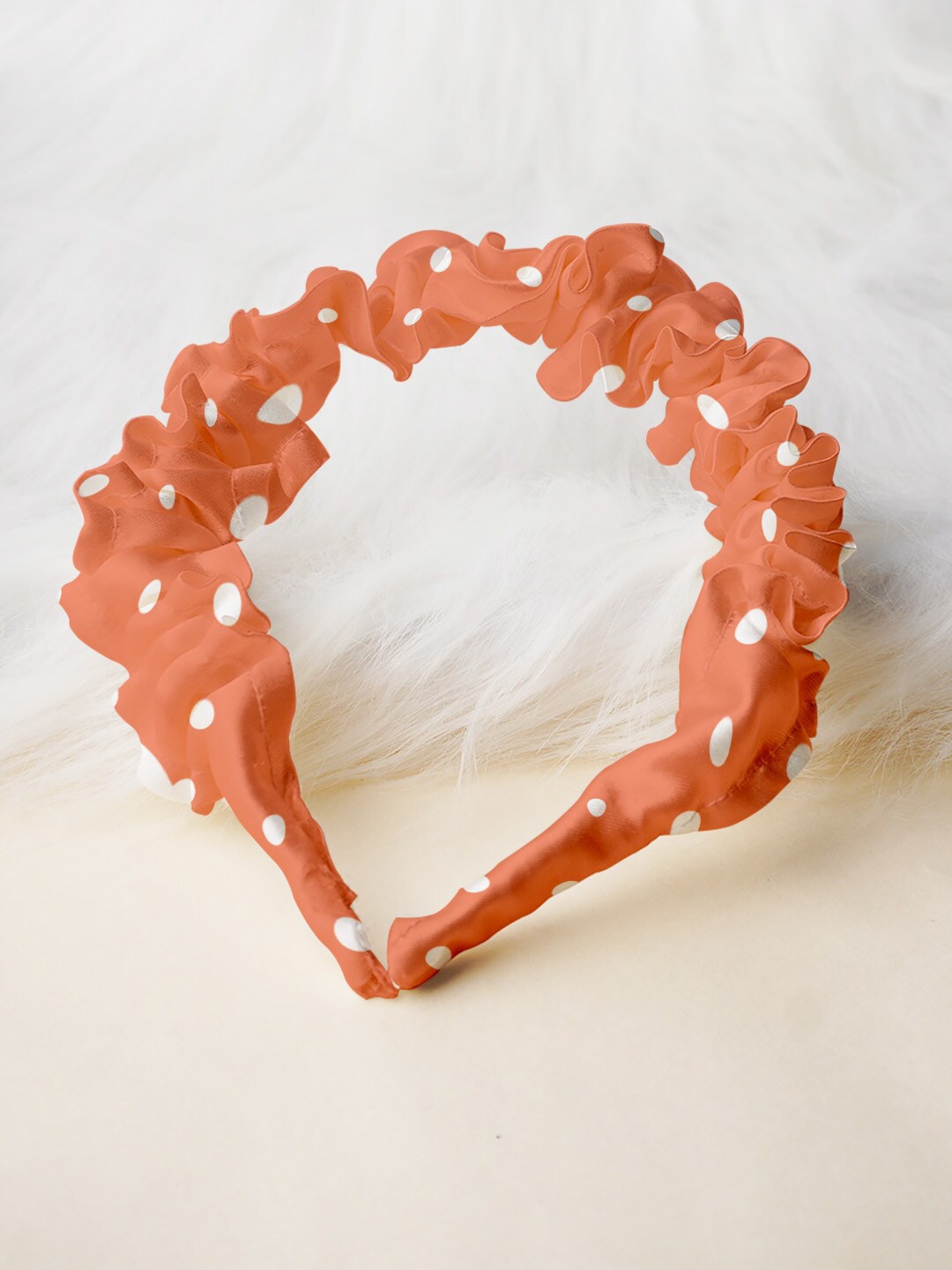 

Ferosh Women Peach-Coloured & White Hairband