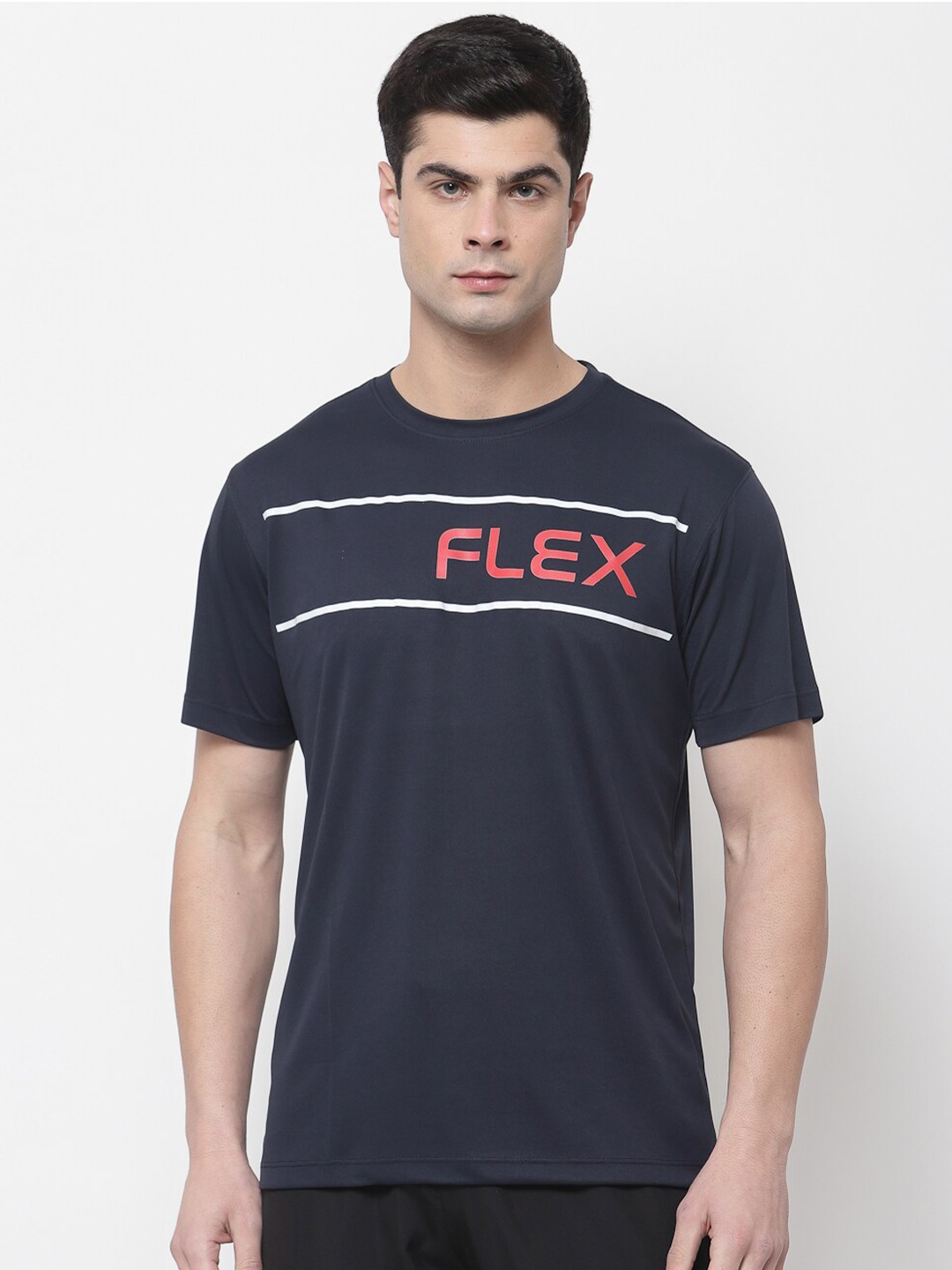 

OFF LIMITS Men Navy Blue Typography Printed T-shirt