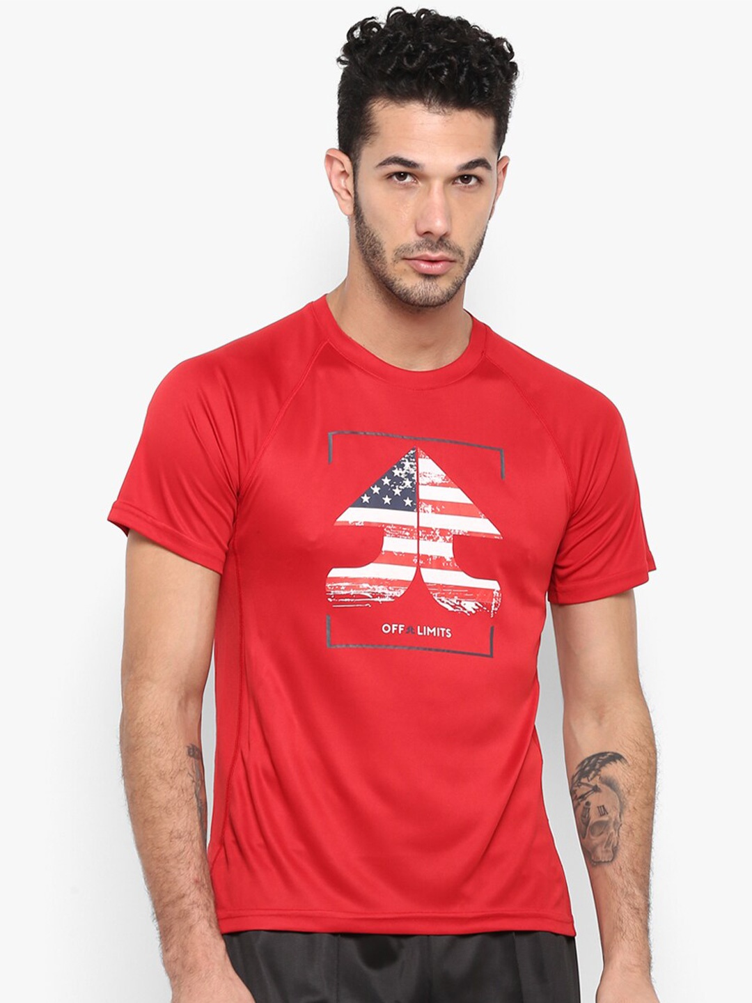 

OFF LIMITS Men Red Printed T-shirt