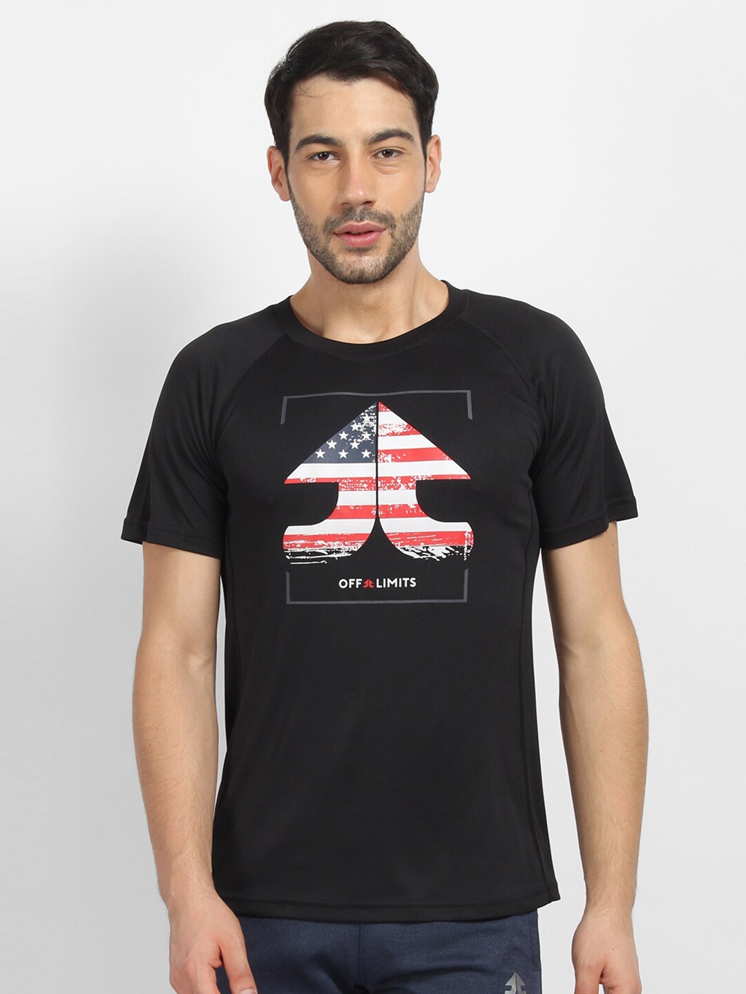 

OFF LIMITS Men Black Printed T-shirt
