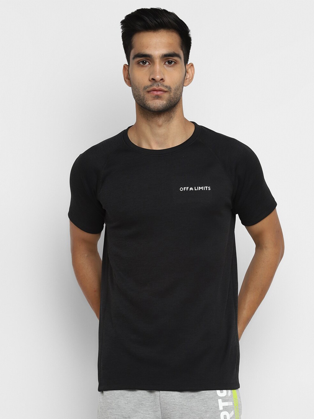 

OFF LIMITS Men Black Brand Logo Printed T-shirt