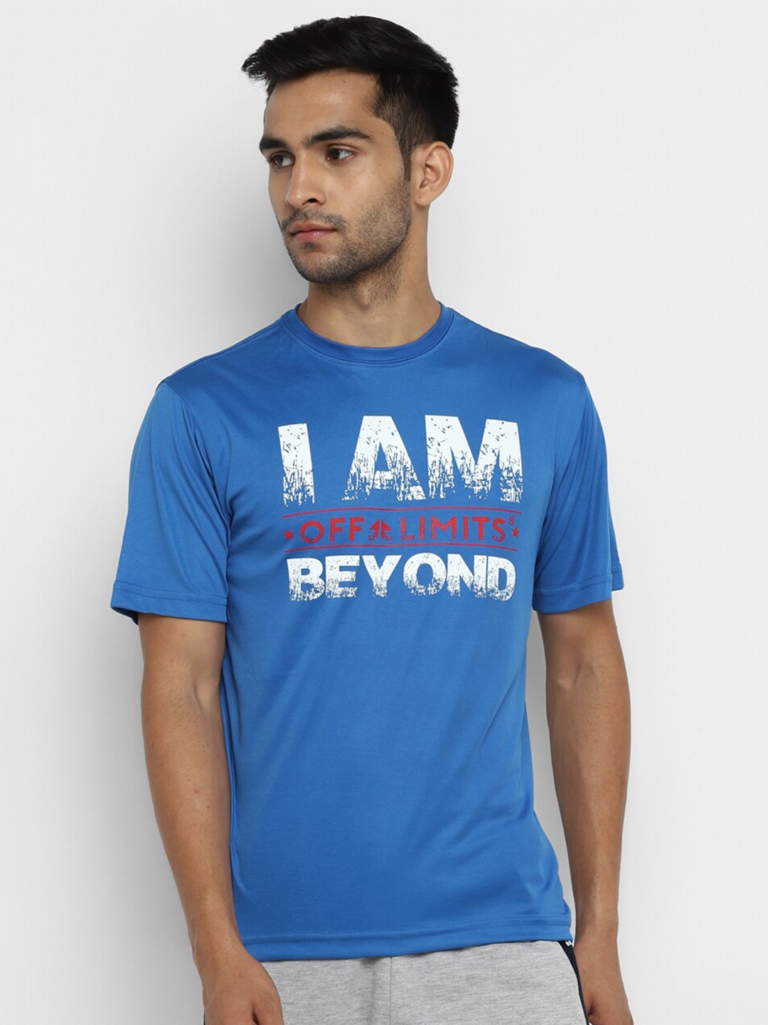 

OFF LIMITS Men Blue Typography Printed T-shirt