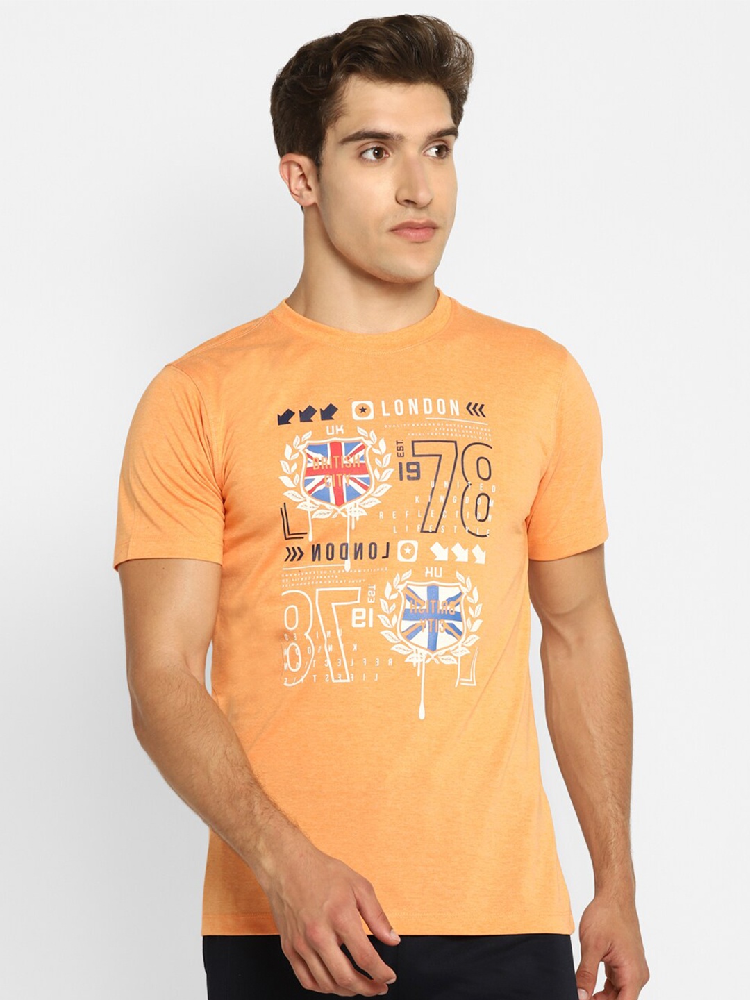 

OFF LIMITS Men Orange Typography Printed T-shirt