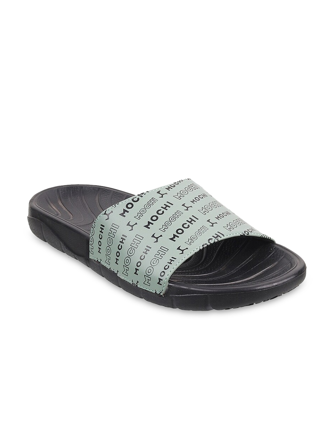 

Mochi Men Green & Black Printed Slip-On