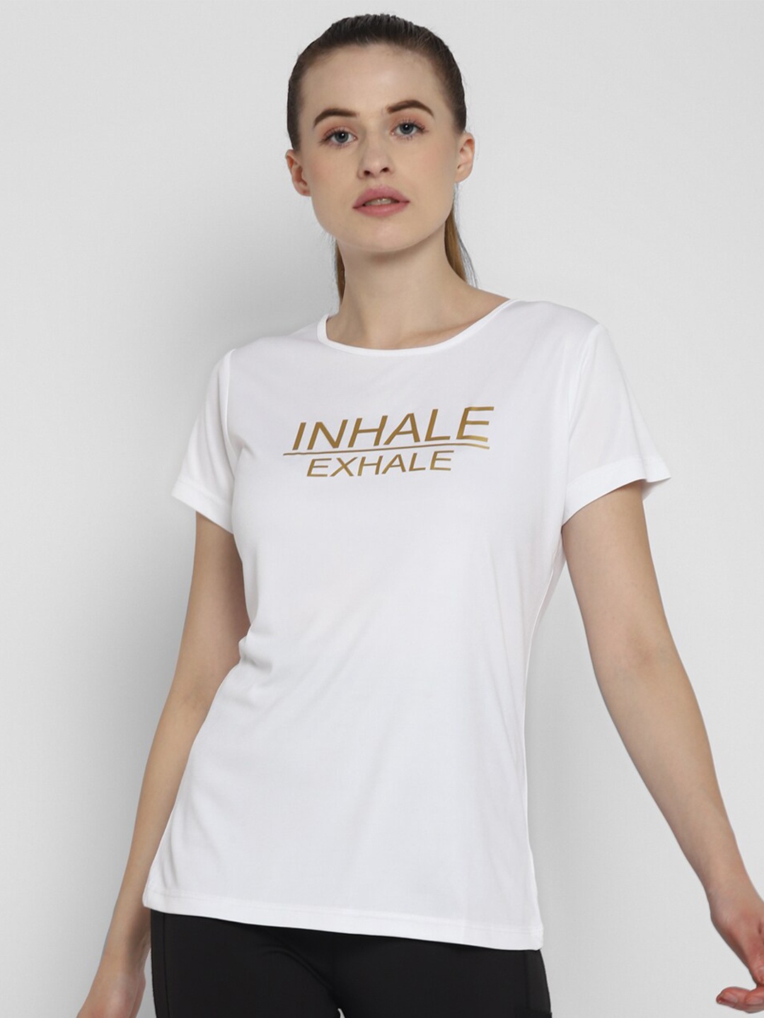 

OFF LIMITS Women White Typography Printed Regular Fit T-shirt
