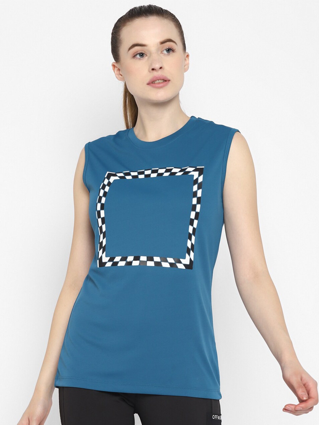

OFF LIMITS Women Blue Printed T-shirt