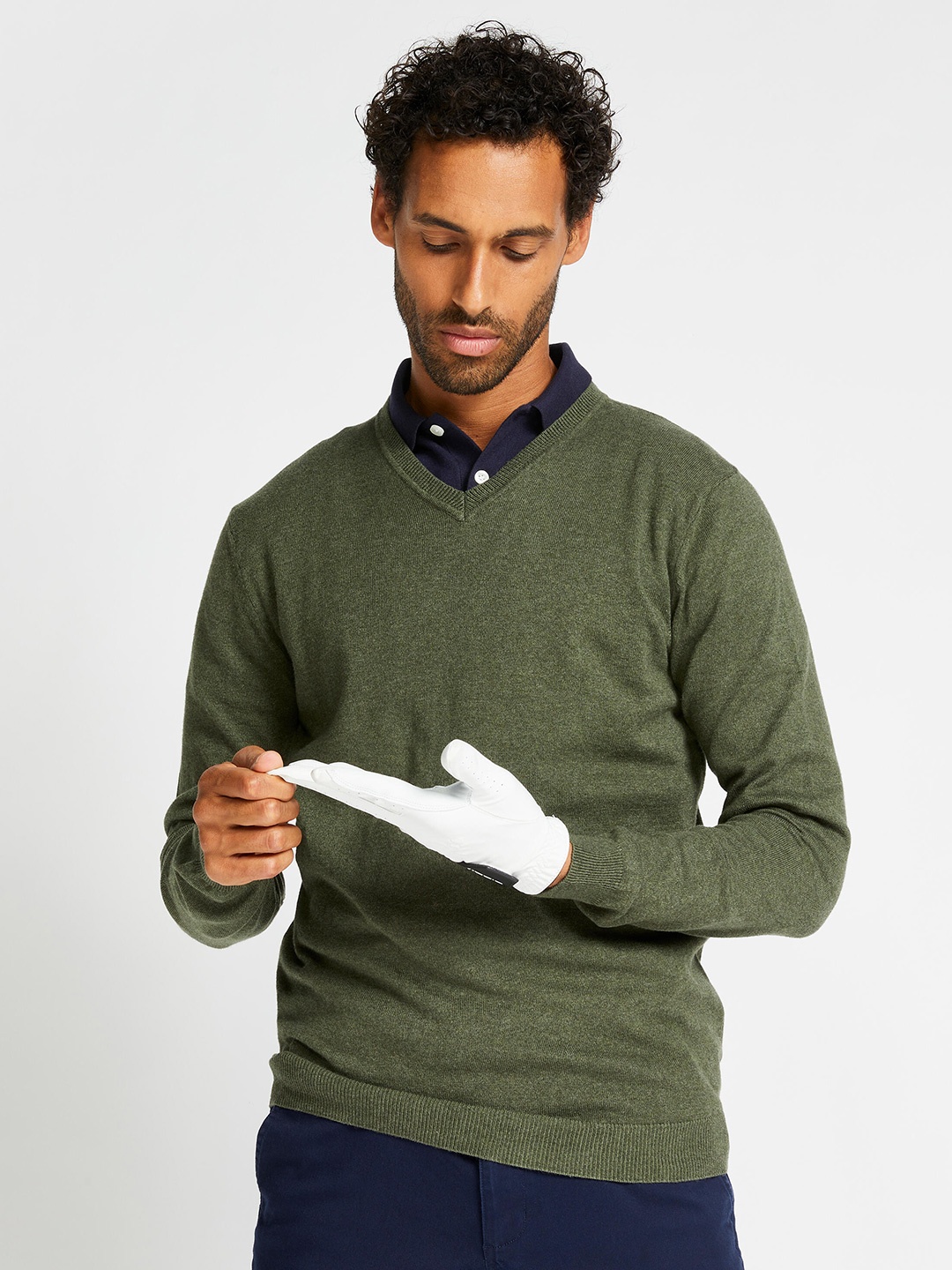 

Inesis By Decathlon Men Khaki Golf Pullover