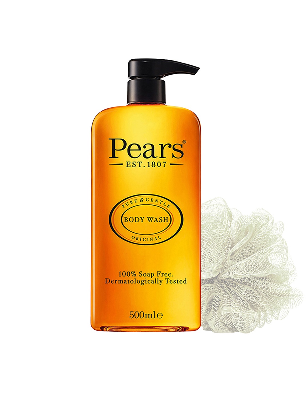 

Pears Pure & Gentle Original Body Wash with Free Loofah - 500 ml, Yellow
