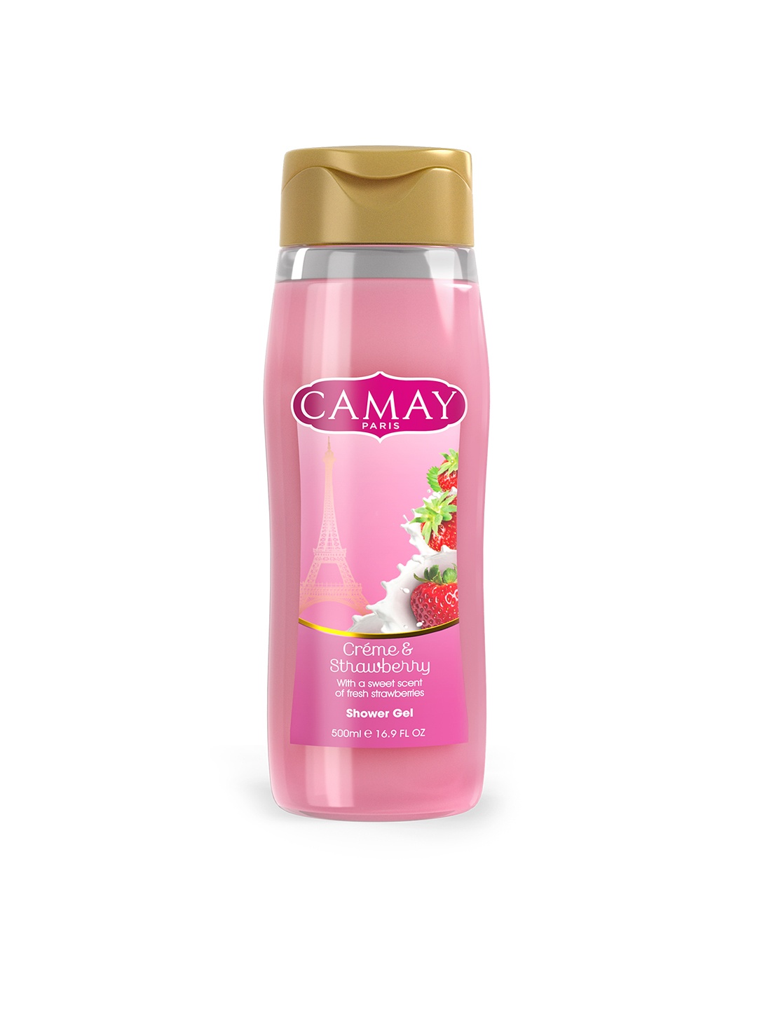 

CAMAY Paris Creme & Strawberry Shower Gel for Soft Fragrant Skin - 500ml, Pink