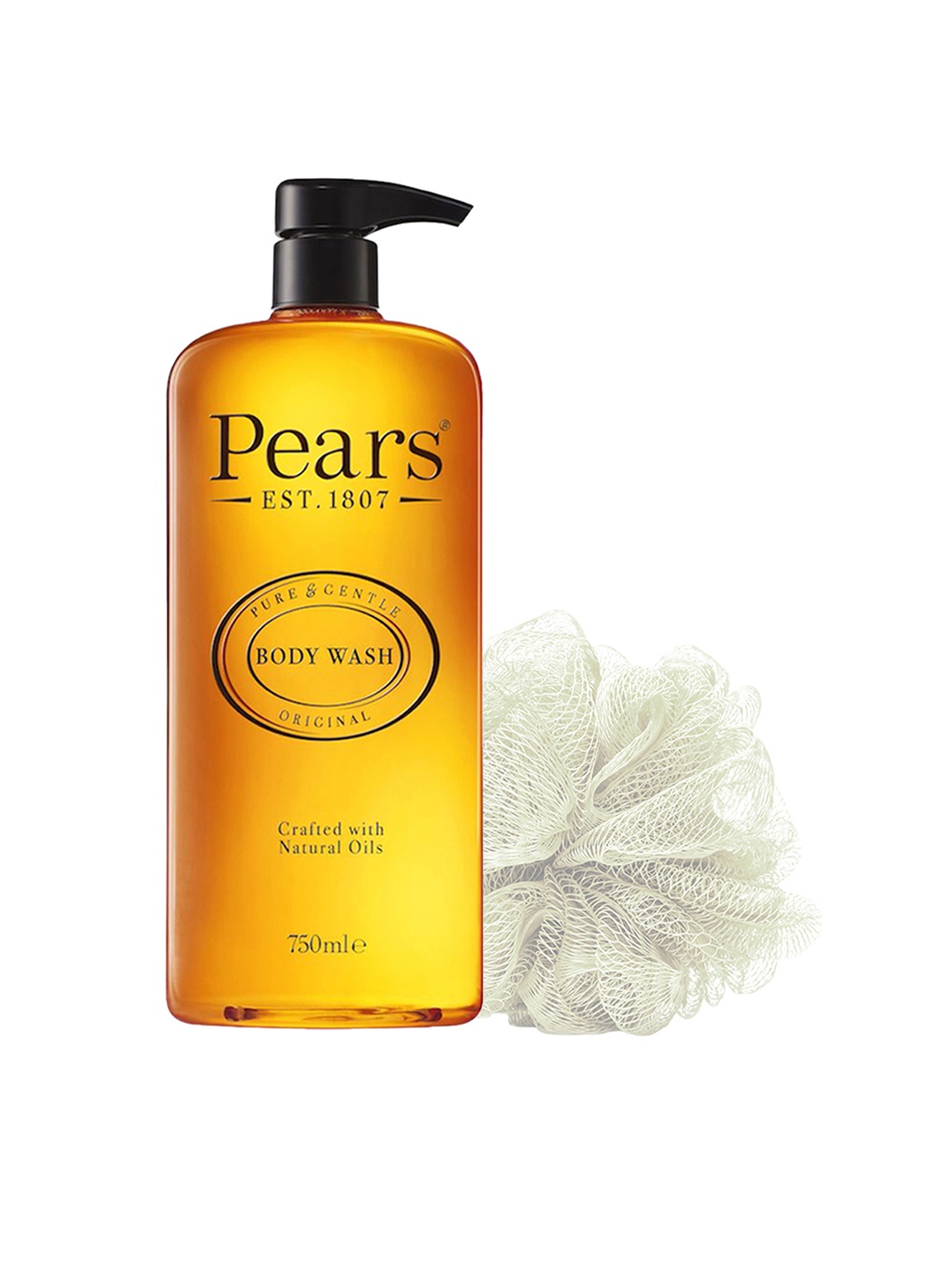 

Pears Pure & Gentle Original Body Wash with Loofah - 750ml, Orange