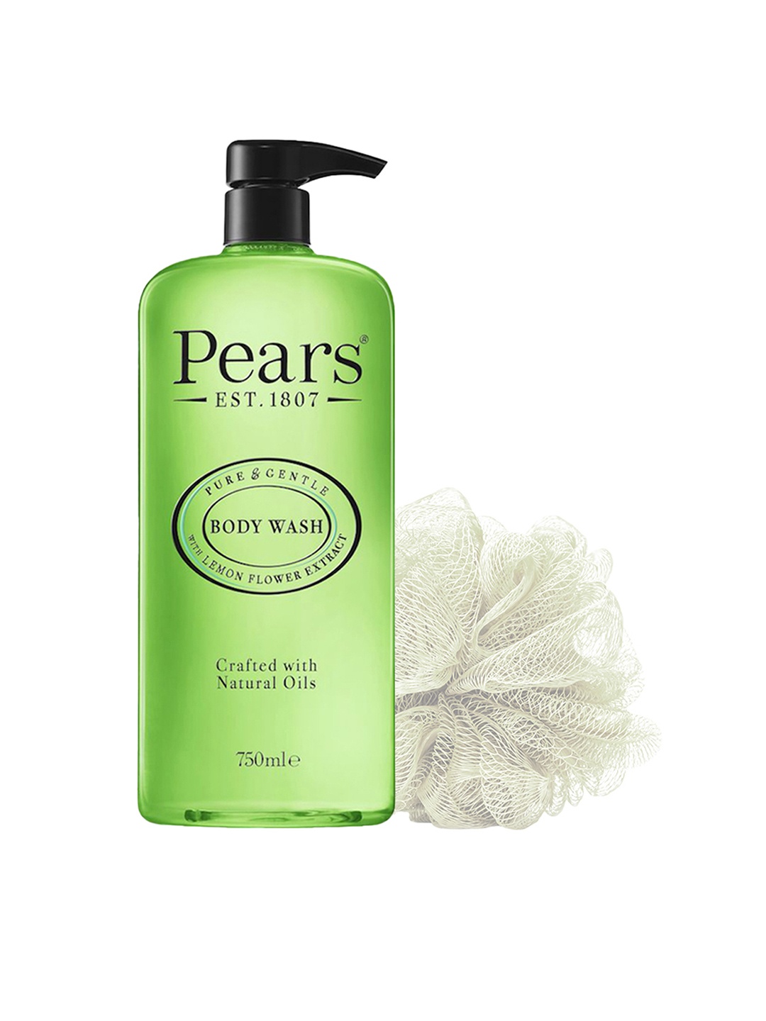 

Pears Pure & Gentle Lemon Flower Extract Body Wash with Loofah - 750ml, Green
