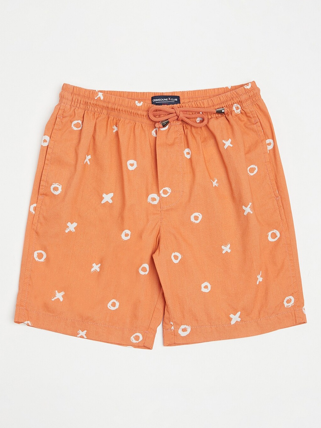 

Crimsoune Club Boys Orange & White Printed Pure Cotton Boxers