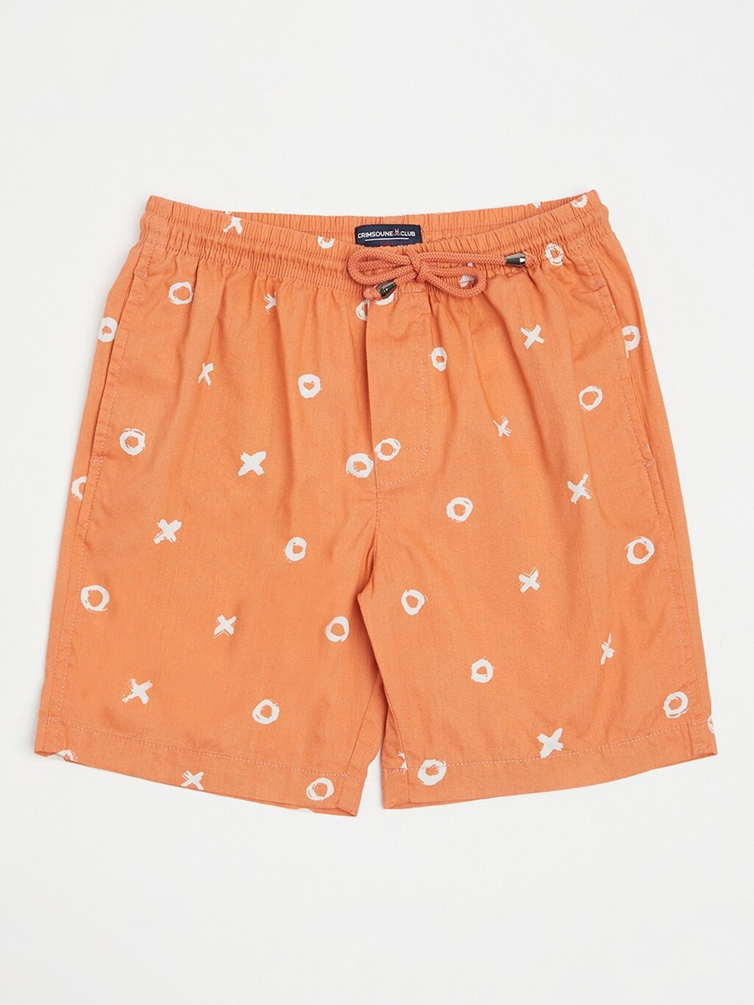 

Crimsoune Club Boys Orange & White Printed Pure Cotton Boxers