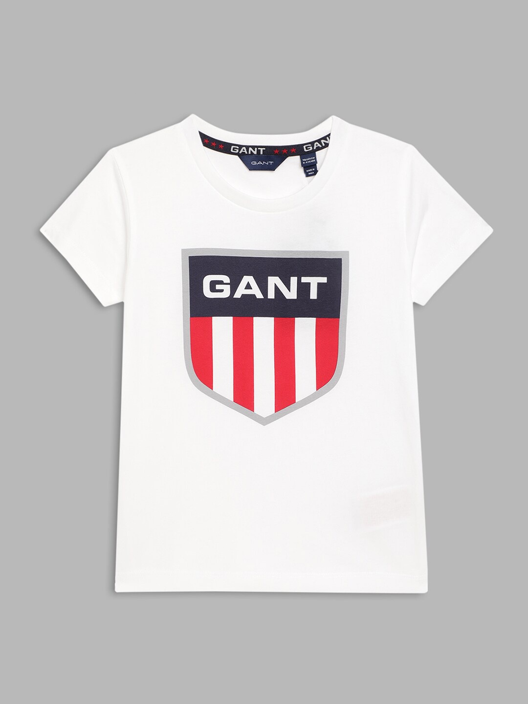 

GANT Boys White Organic Cotton Applique T-shirt