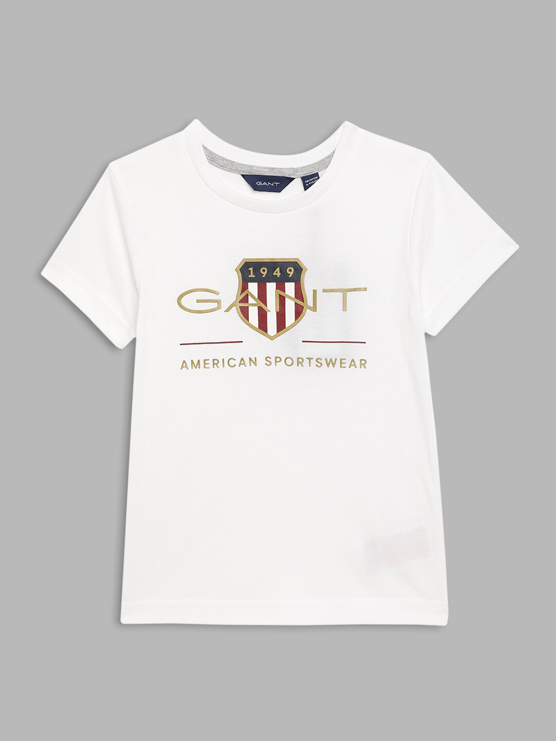

GANT Boys White Typography Printed Organic Cotton Applique T-shirt