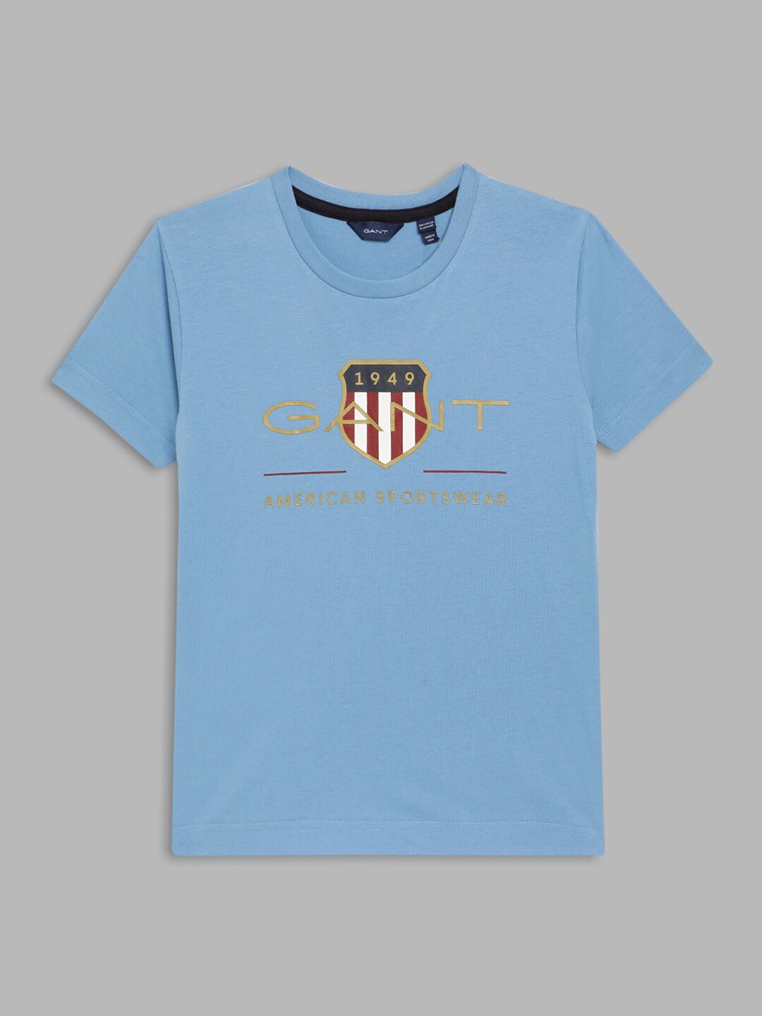 

GANT Boys Blue Typography Printed Organic Cotton T-shirt
