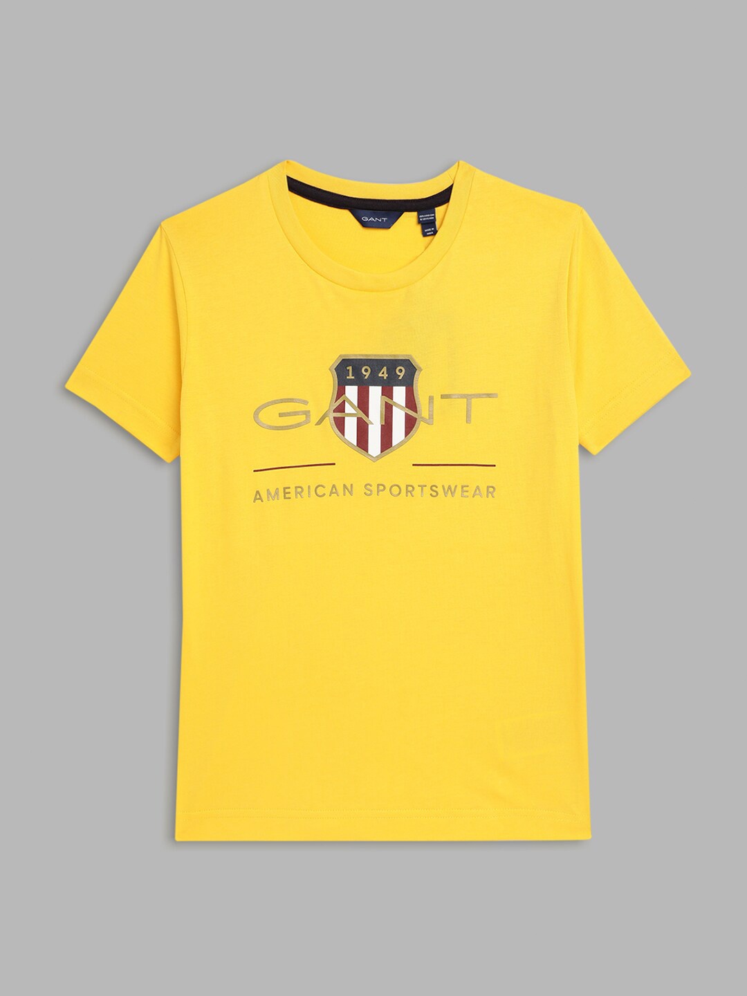 

GANT Boys Yellow Typography Printed Organic Cotton T-shirt