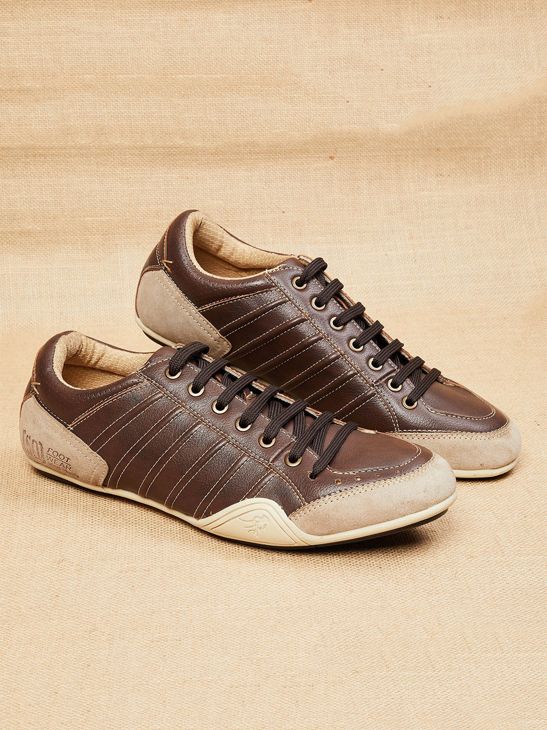 

max Men Brown PU Sneakers