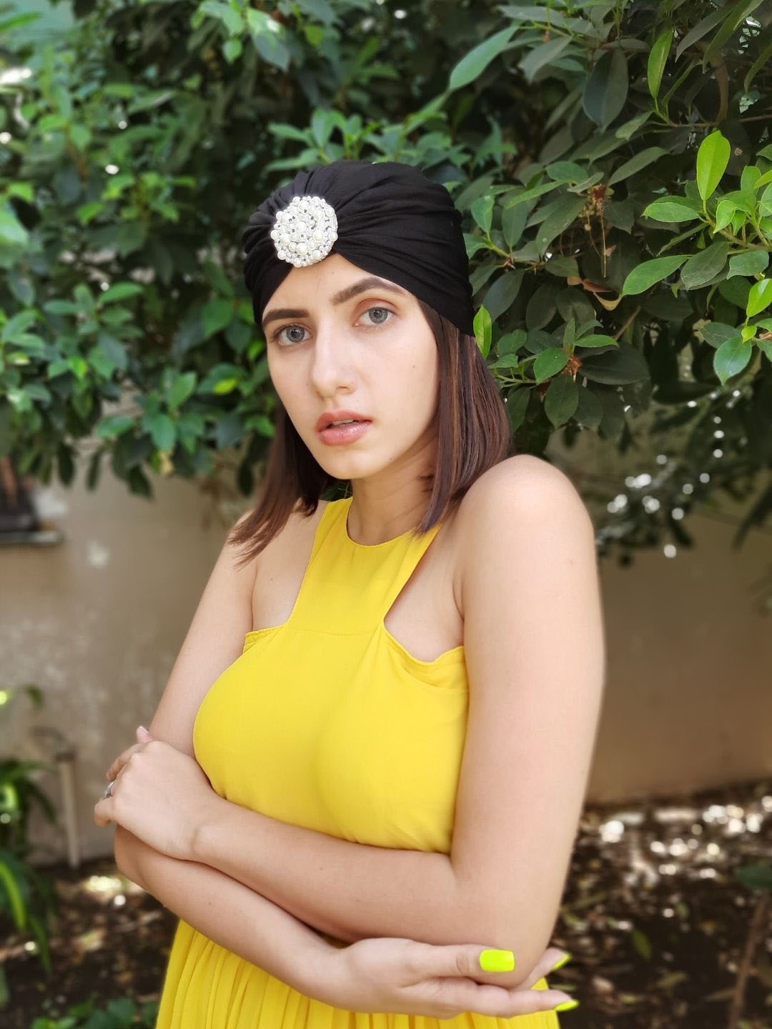 

HAIR DRAMA CO. Women Black Embellished Turban