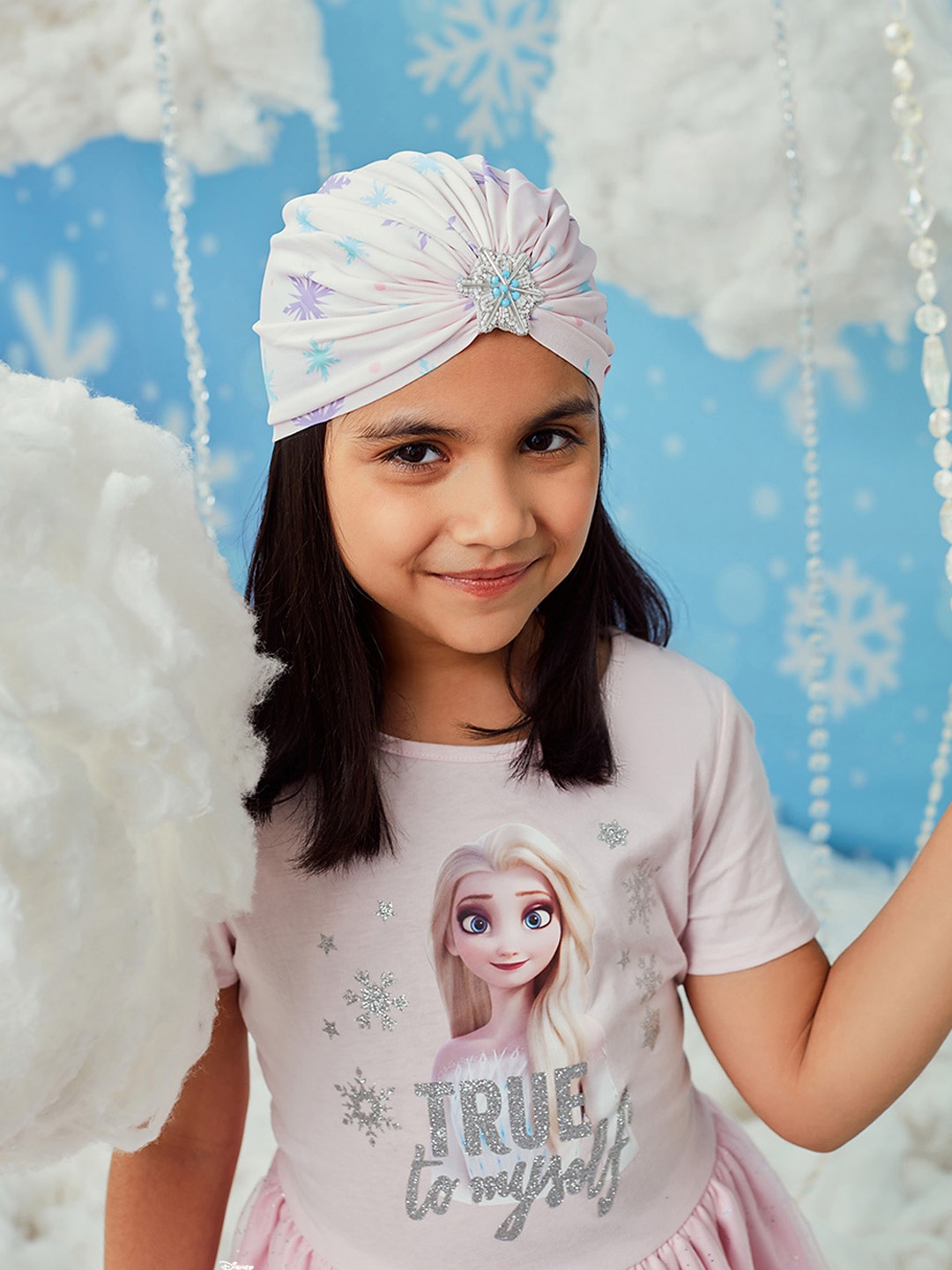 

HAIR DRAMA CO. Girls Pink & Purple Printed Turban