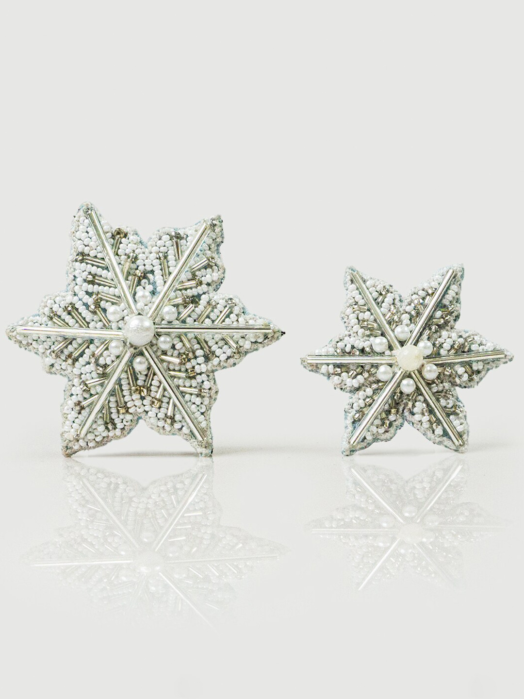 

HAIR DRAMA COMPANY Girls Set of 2 Embellished Tic Tac Hair Clip, Silver