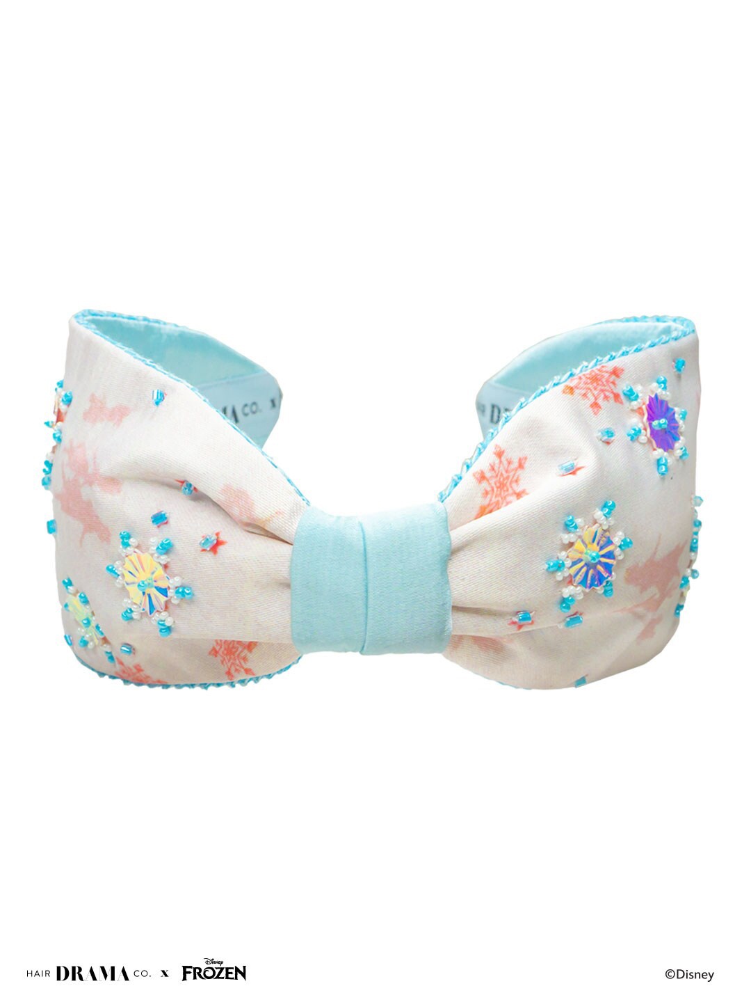 

HAIR DRAMA CO. Girls White & Peach-Coloured Embellished Hairband