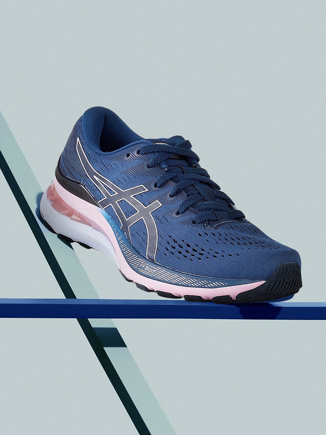 

ASICS Women Blue GEL-KAYANO 28 Running Shoes
