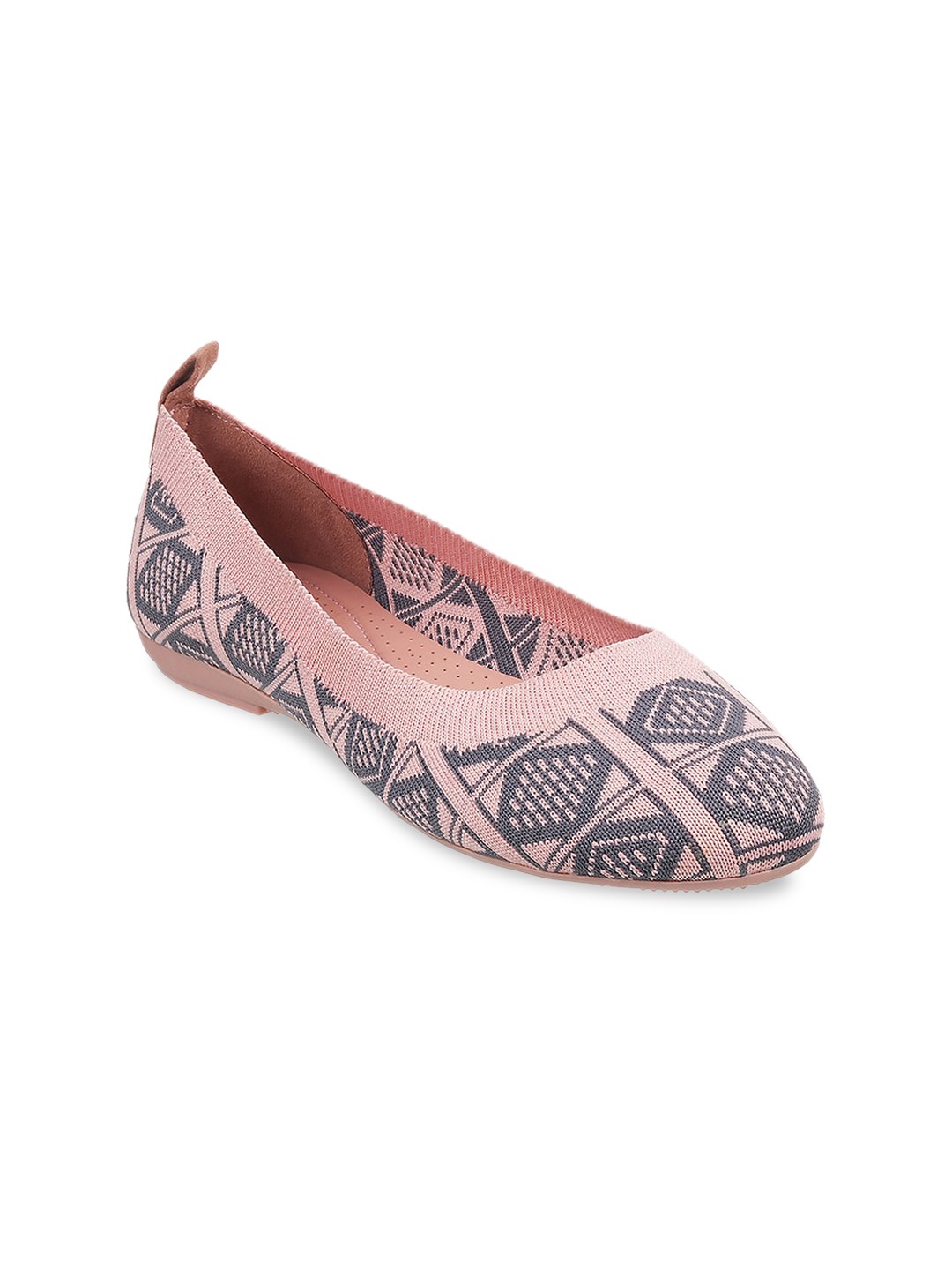 

Metro Women Peach Printed Ballerinas Flats