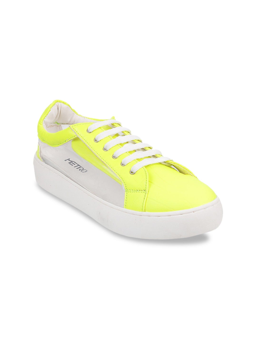 

Metro Women Yellow & White Colourblocked Sneakers