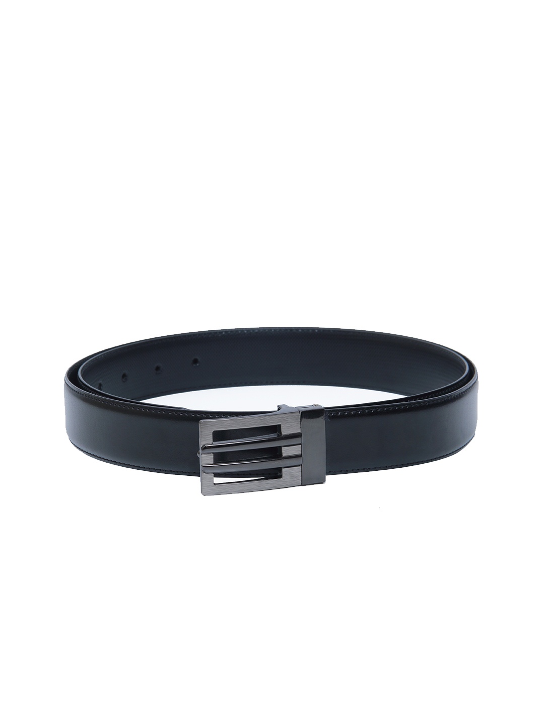 

Calvadoss Men Black Textured PU Formal Belt