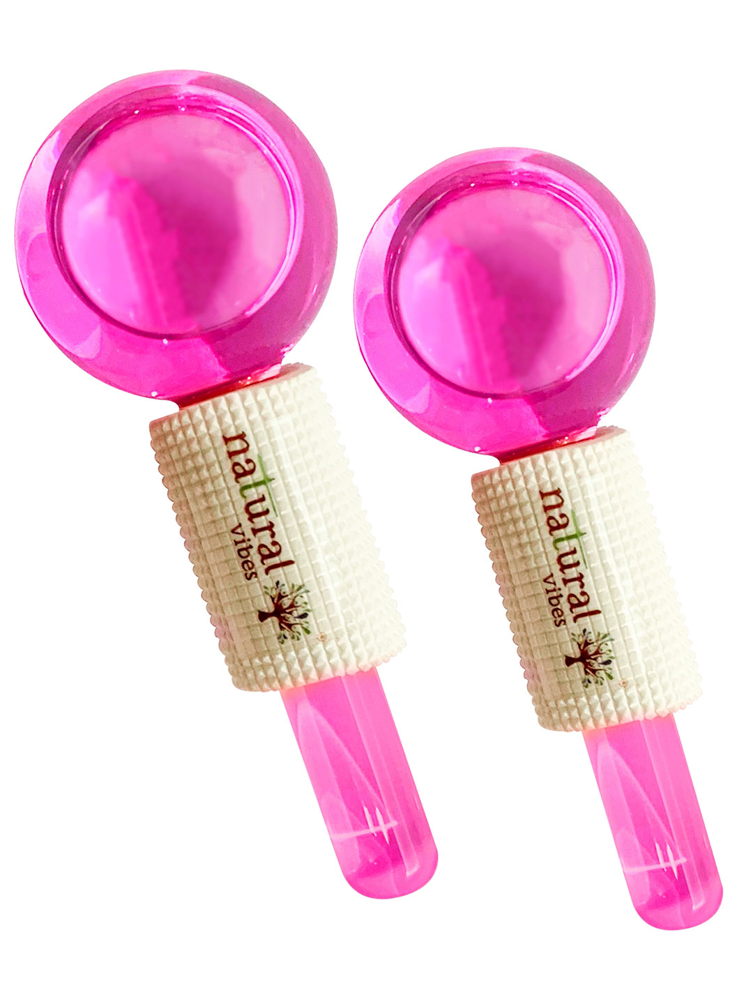 

natural vibes Pink Ice Globes Facial Tool for Face