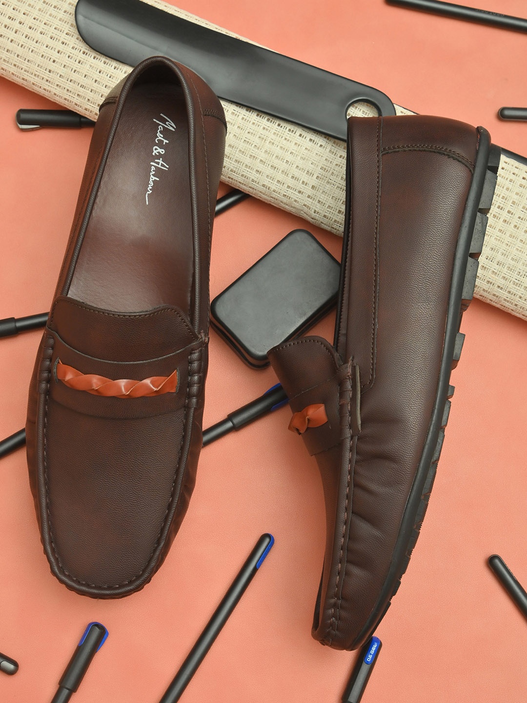 

Mast & Harbour Men Brown Loafers