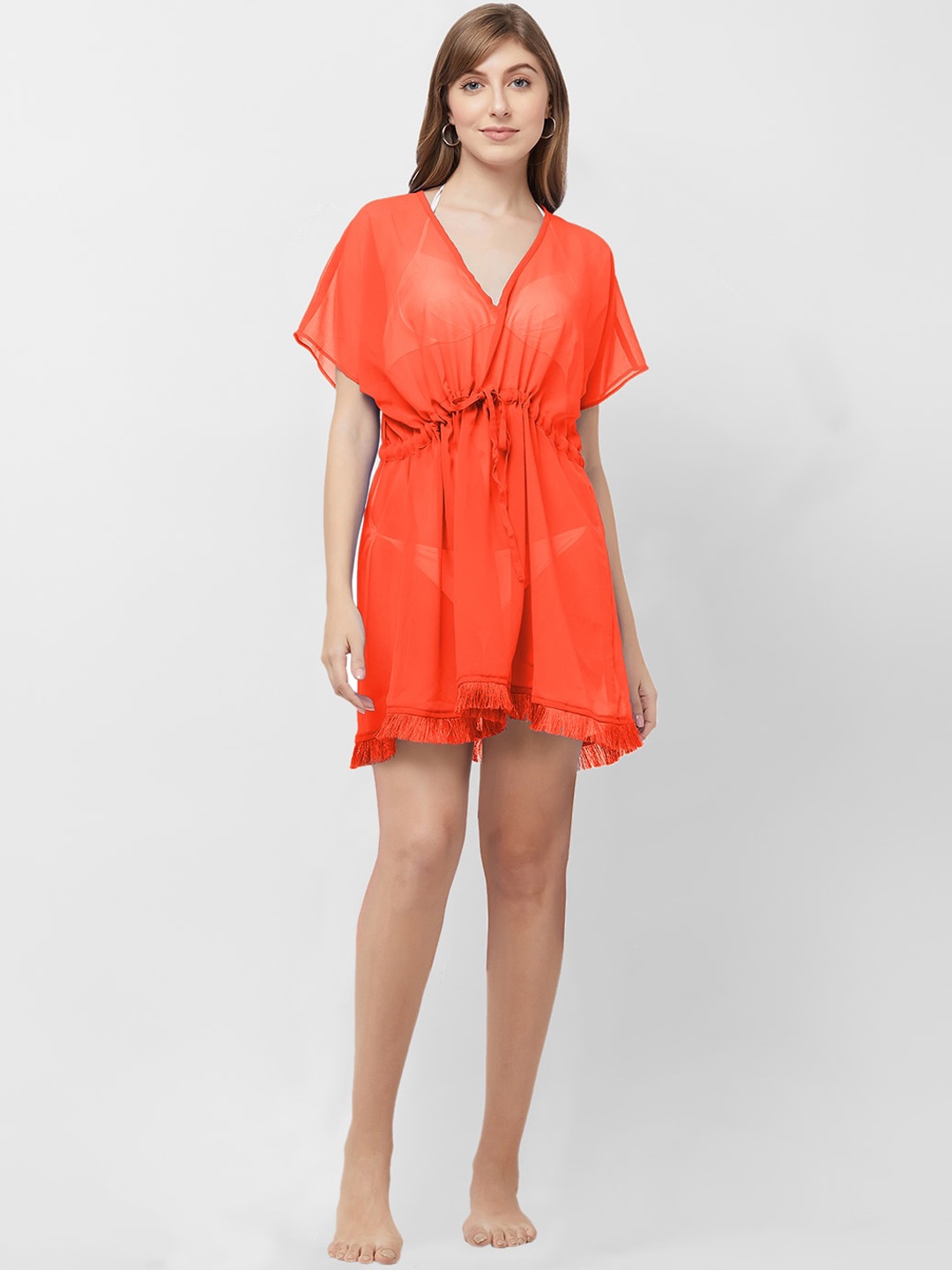 

MIRCHI FASHION Kaftan Swimwear Cover Up Dress, Orange