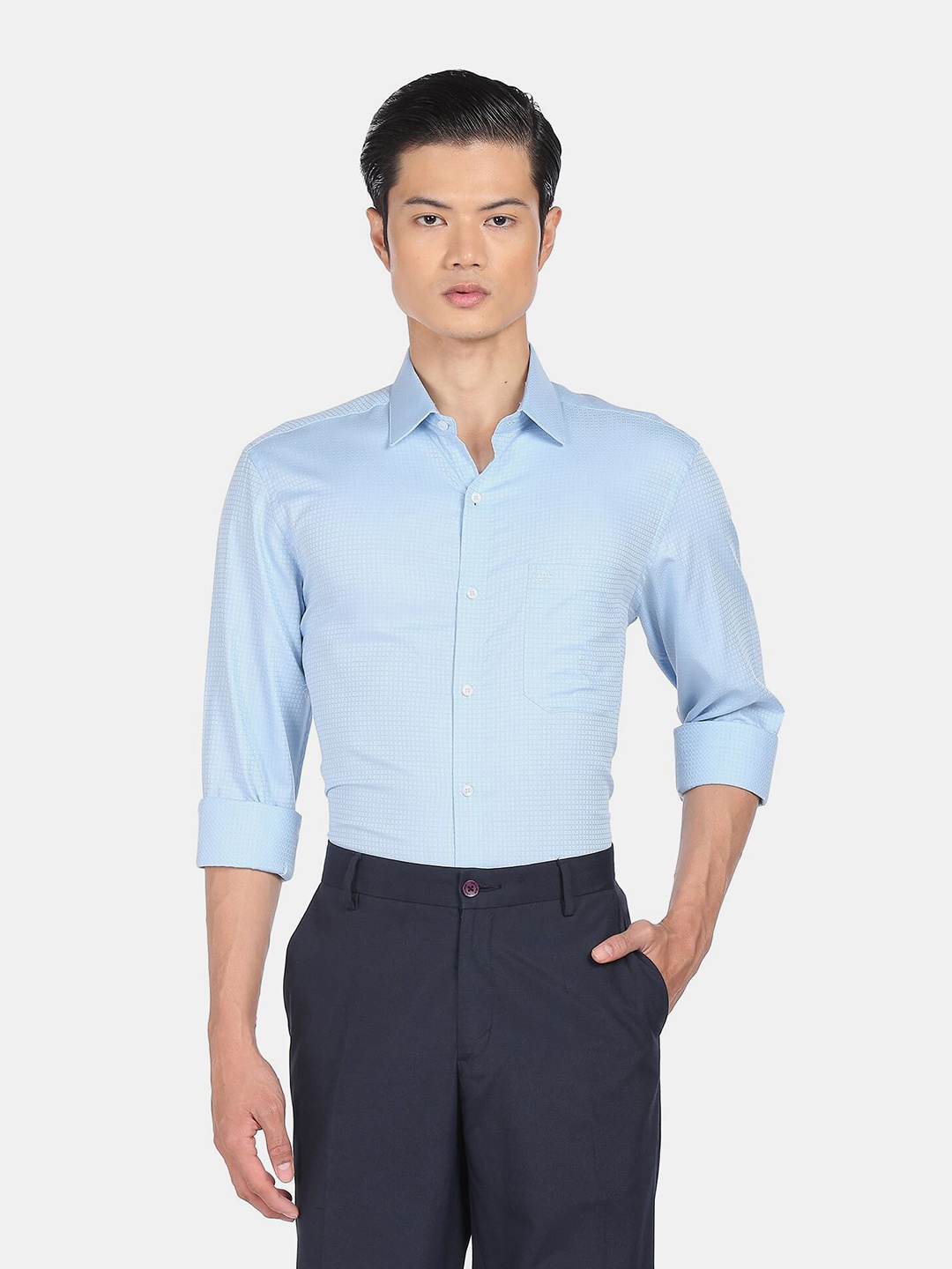 

Arrow Men Blue Formal Shirt