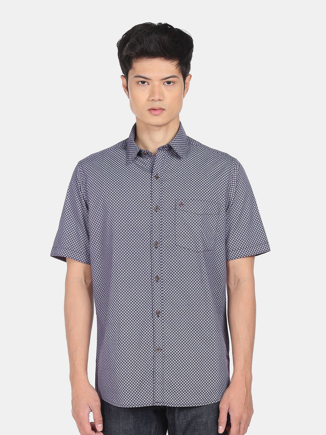 

Arrow Men Blue Printed Casual Shirt